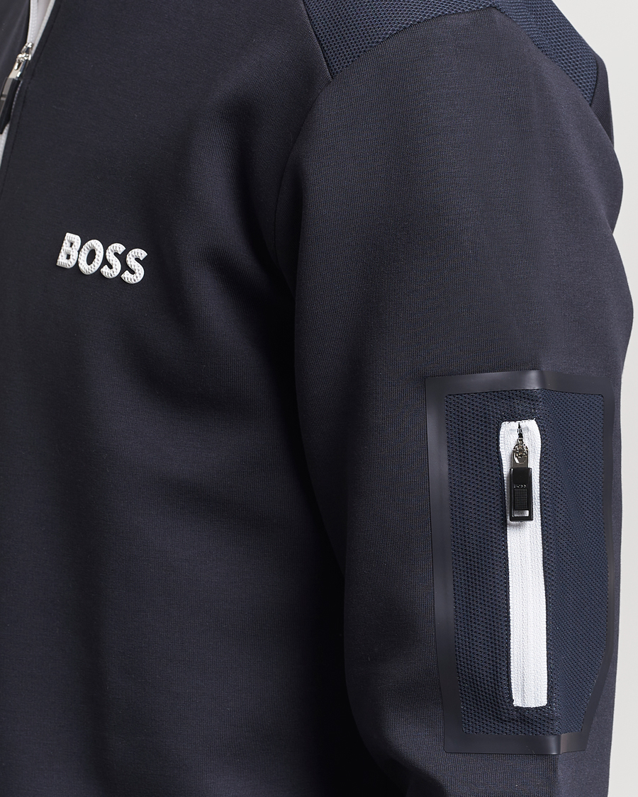 Herren | Pullover | BOSS GREEN | Half Zip Sweatshirt Dark Blue