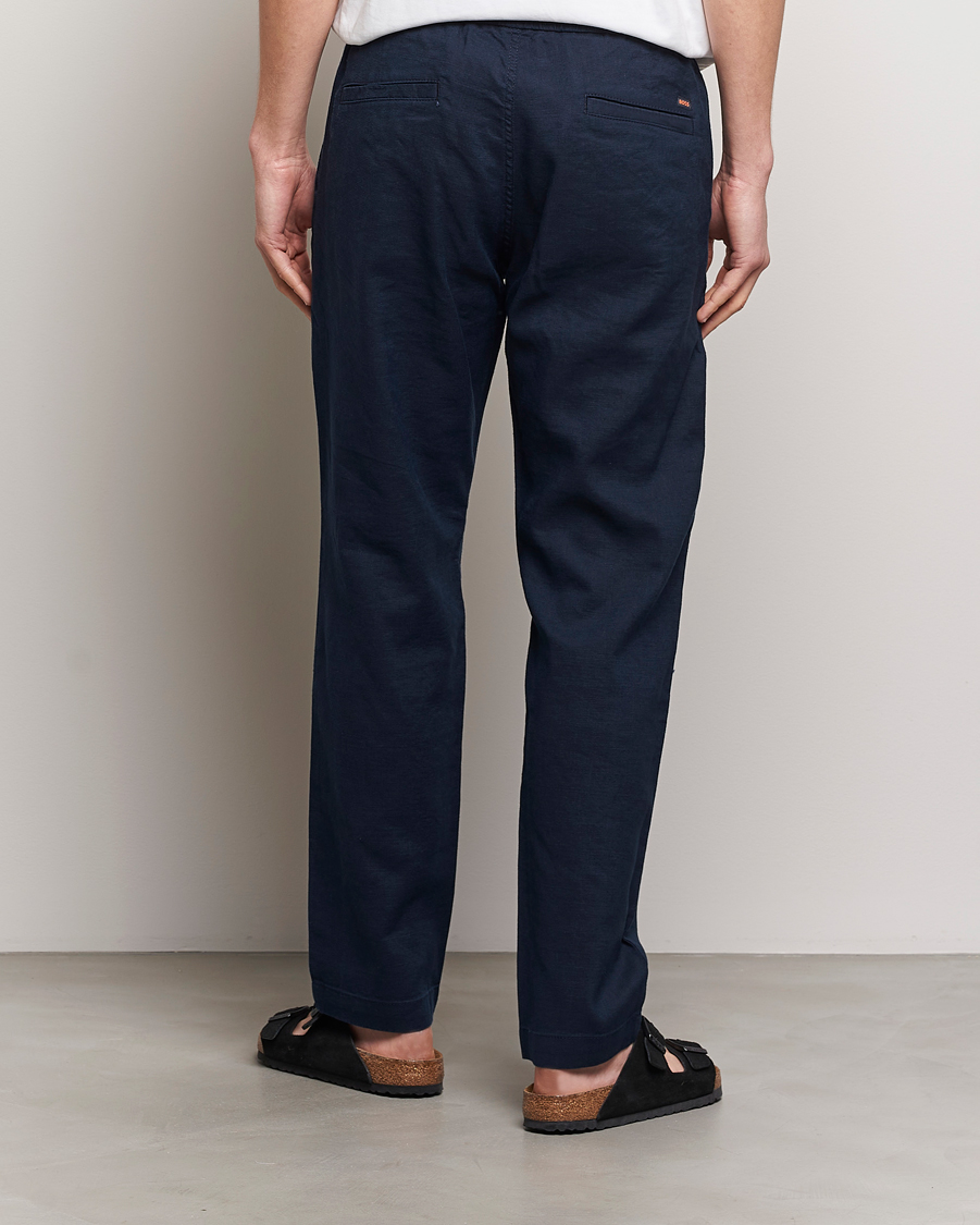 Herren | Hosen | BOSS ORANGE | Sanderson Linen Pants Dark Blue