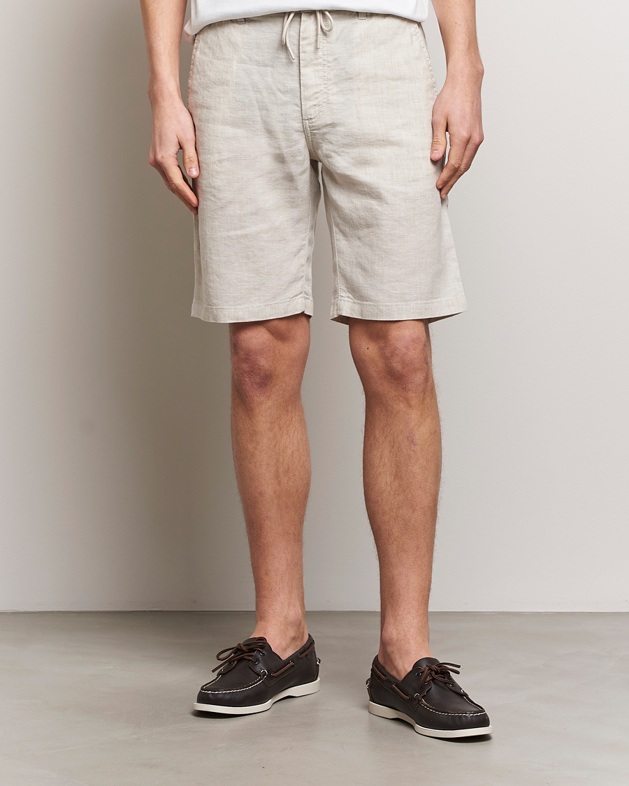 Herren | Shorts | BOSS ORANGE | Tapered Chino Drawstring Shorts Light Beige