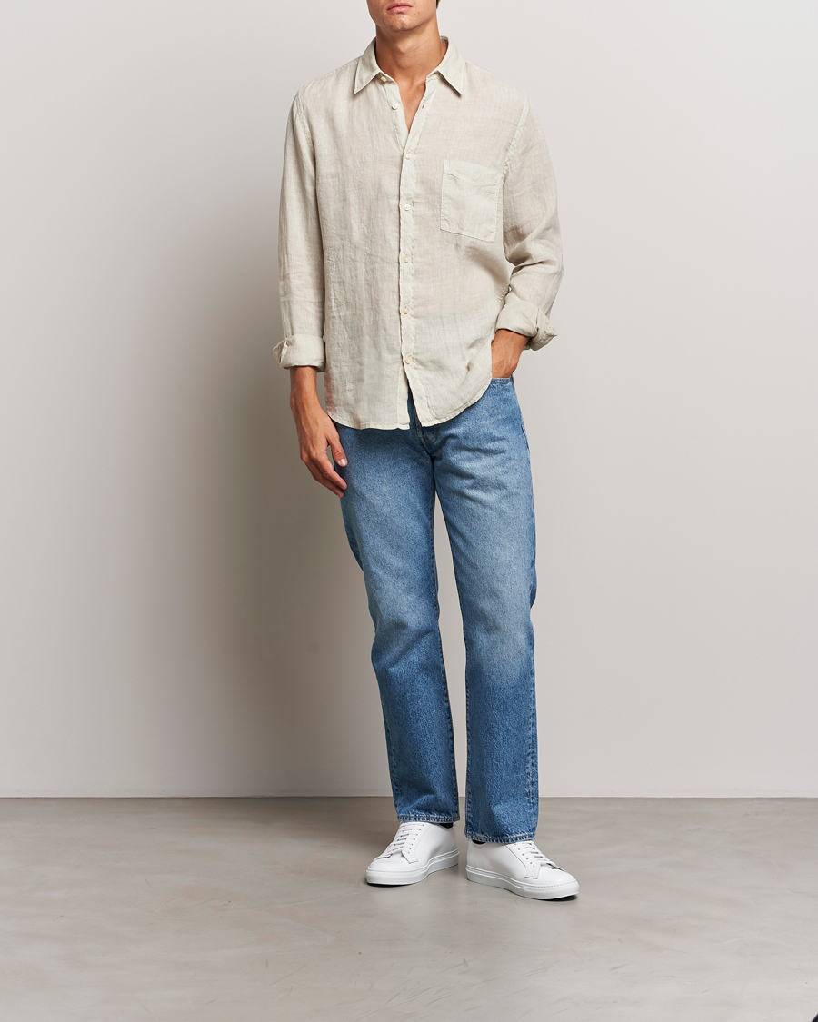Herren | Hemden | BOSS ORANGE | Relegant Linen Shirt Light Beige