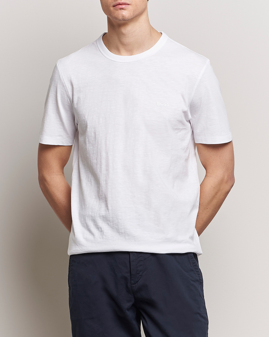 Herren | Weiße T-Shirts | BOSS ORANGE | Tegood Crew Neck T-Shirt White
