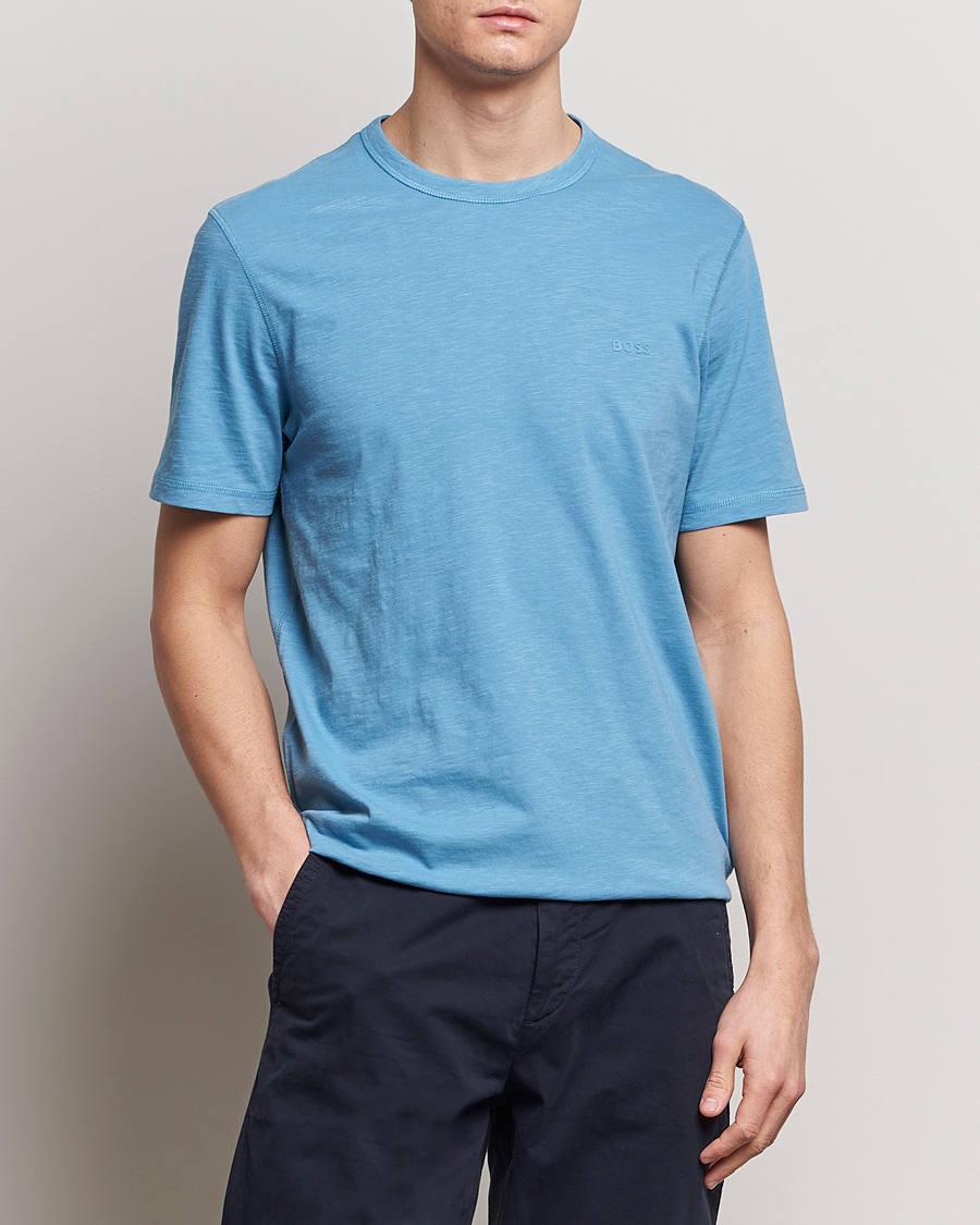 Herren | Treue-Rabatt für Stammkunden | BOSS ORANGE | Tegood Crew Neck T-Shirt Open Blue