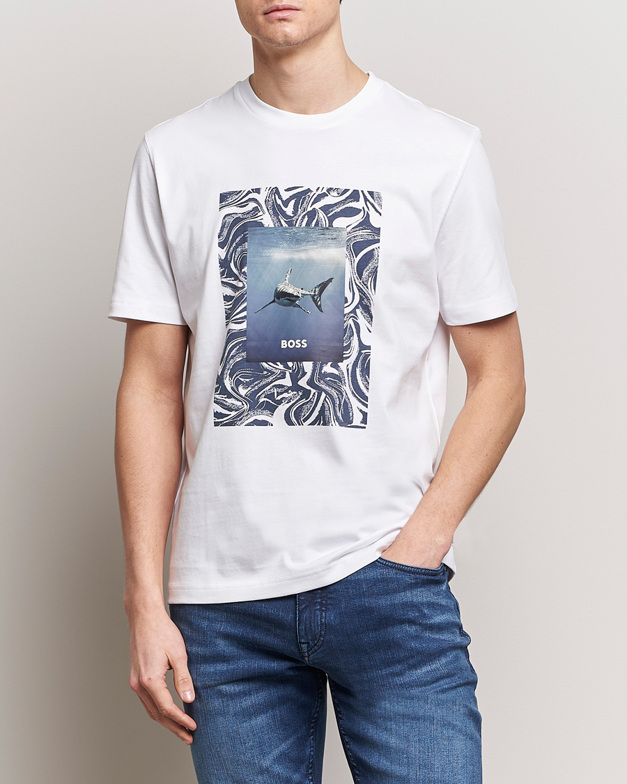 Herren | T-Shirts | BOSS ORANGE | Tucan Printed Crew Neck T-Shirt Natural