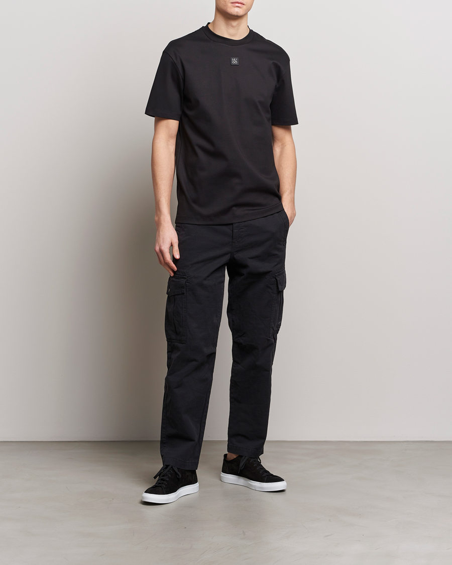Herren | T-Shirts | HUGO | Dalile Logo Crew Neck T-Shirt Black