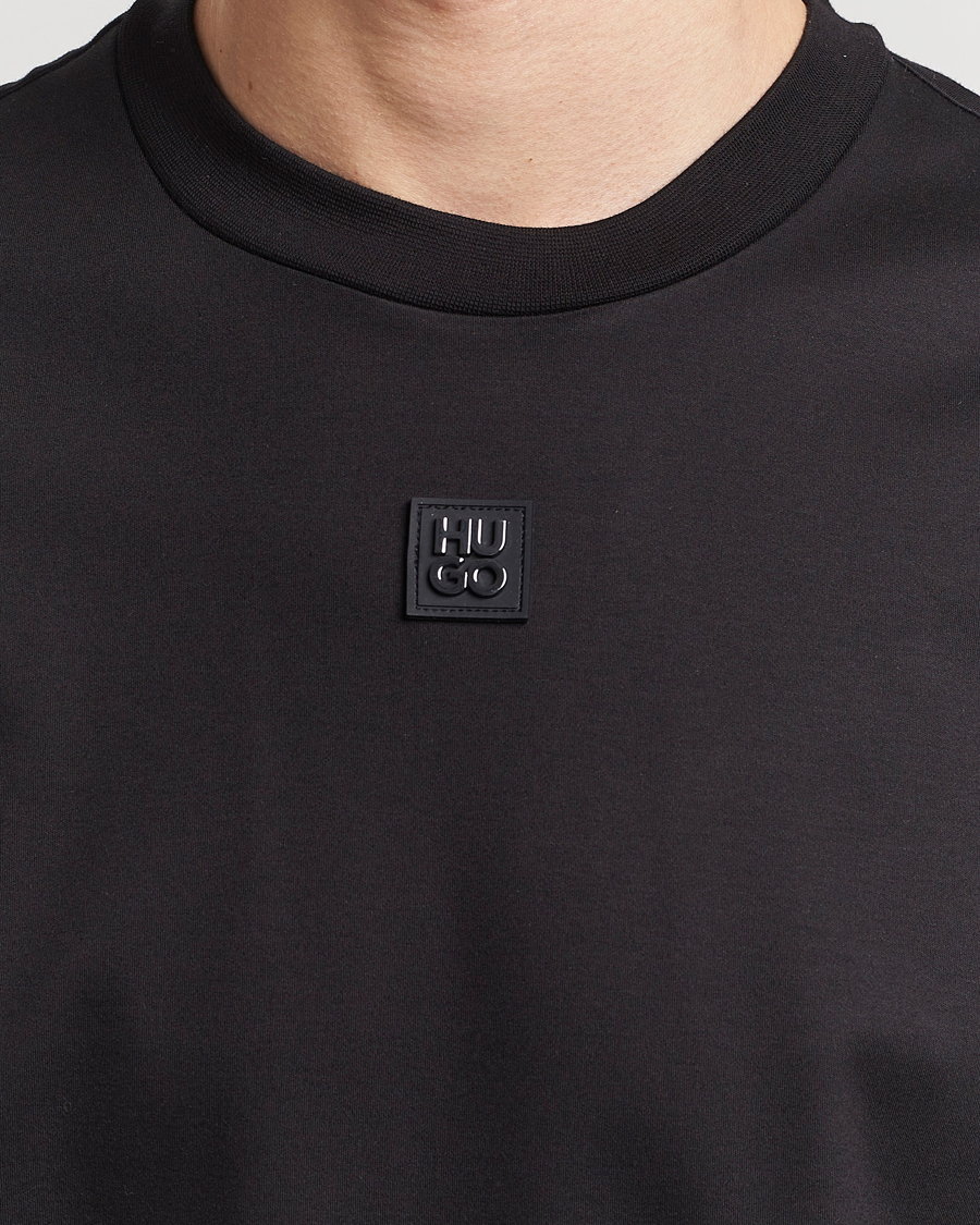 Herren | T-Shirts | HUGO | Dalile Logo Crew Neck T-Shirt Black