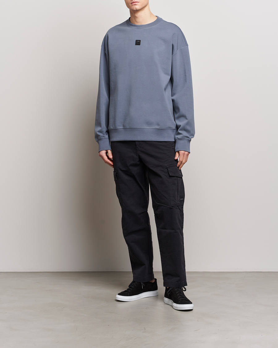 Herren | Pullover | HUGO | Dettil Logo Sweatshirt Open Blue