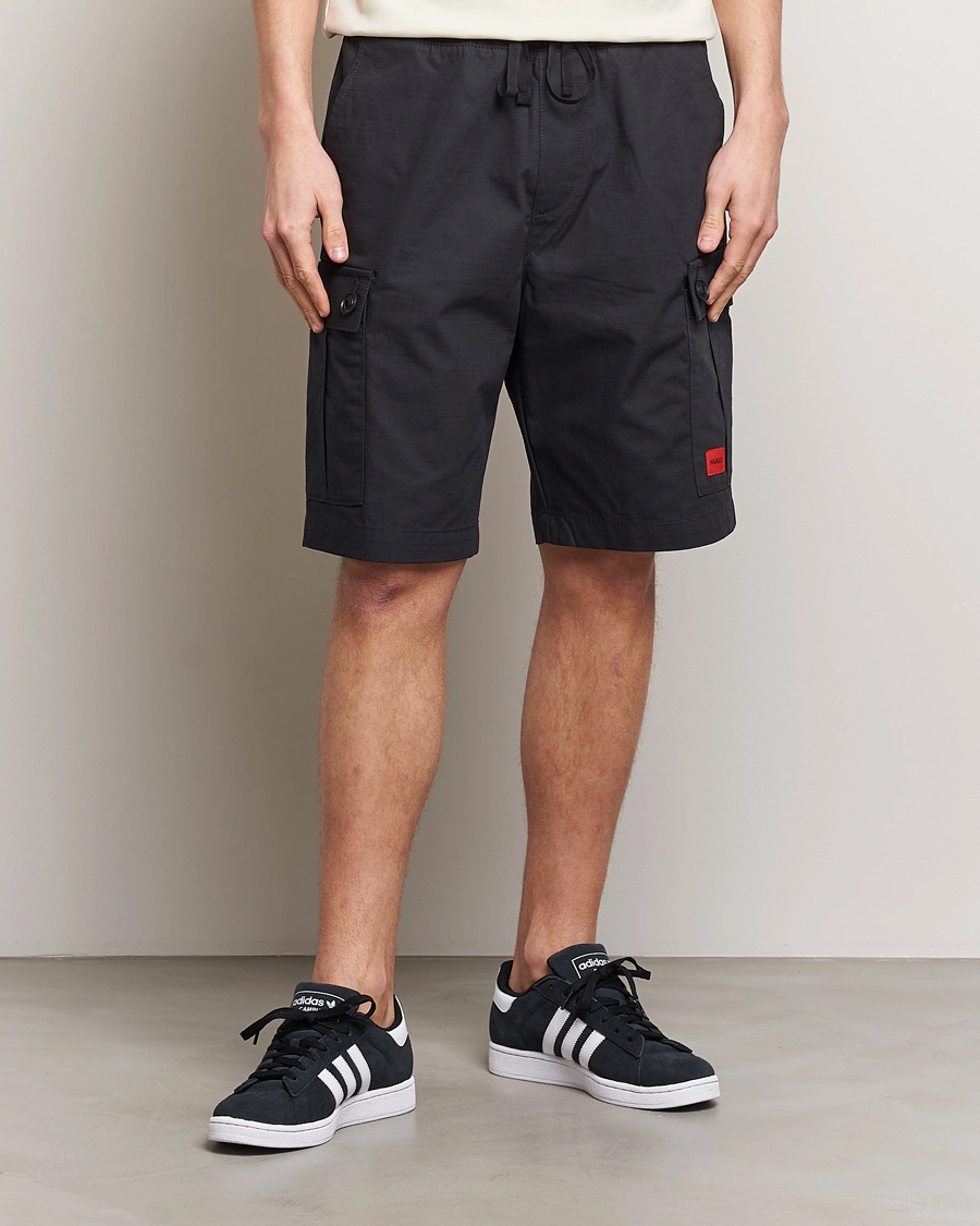 Herren | Shorts | HUGO | Garlio Cotton Cargo Shorts Black