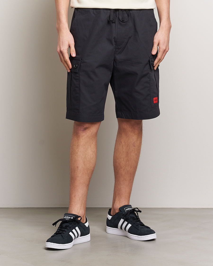 Herren | Neu im Onlineshop | HUGO | Garlio Cotton Cargo Shorts Black