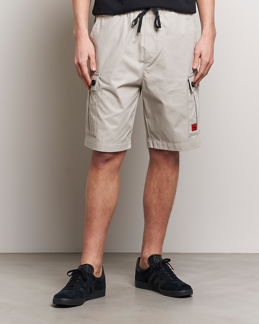 Herren |  | HUGO | Garlio Cotton Cargo Shorts Light Grey