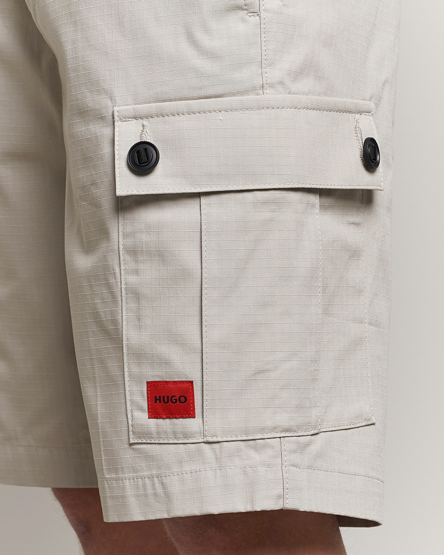 Herren | Shorts | HUGO | Garlio Cotton Cargo Shorts Light Grey