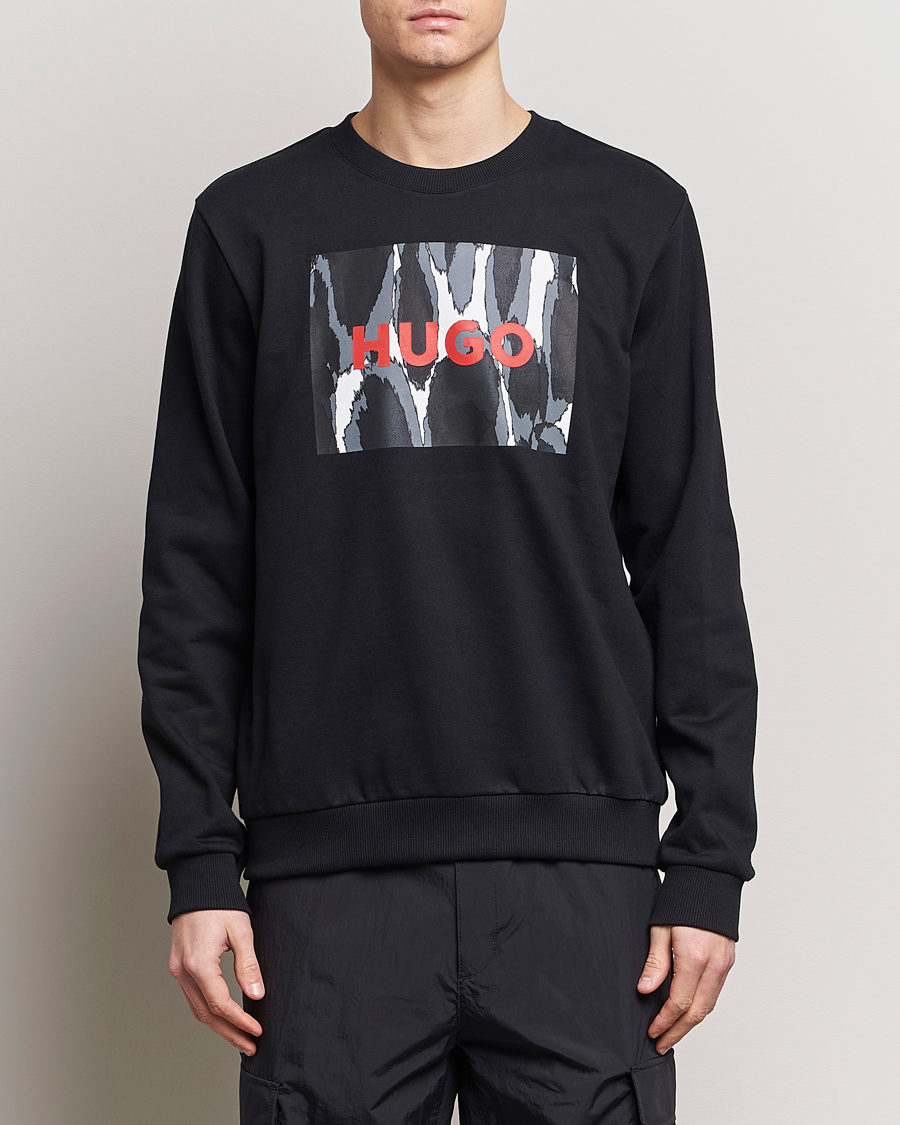 Herren | HUGO | HUGO | Duragol Printed Logo Sweatshirt Black