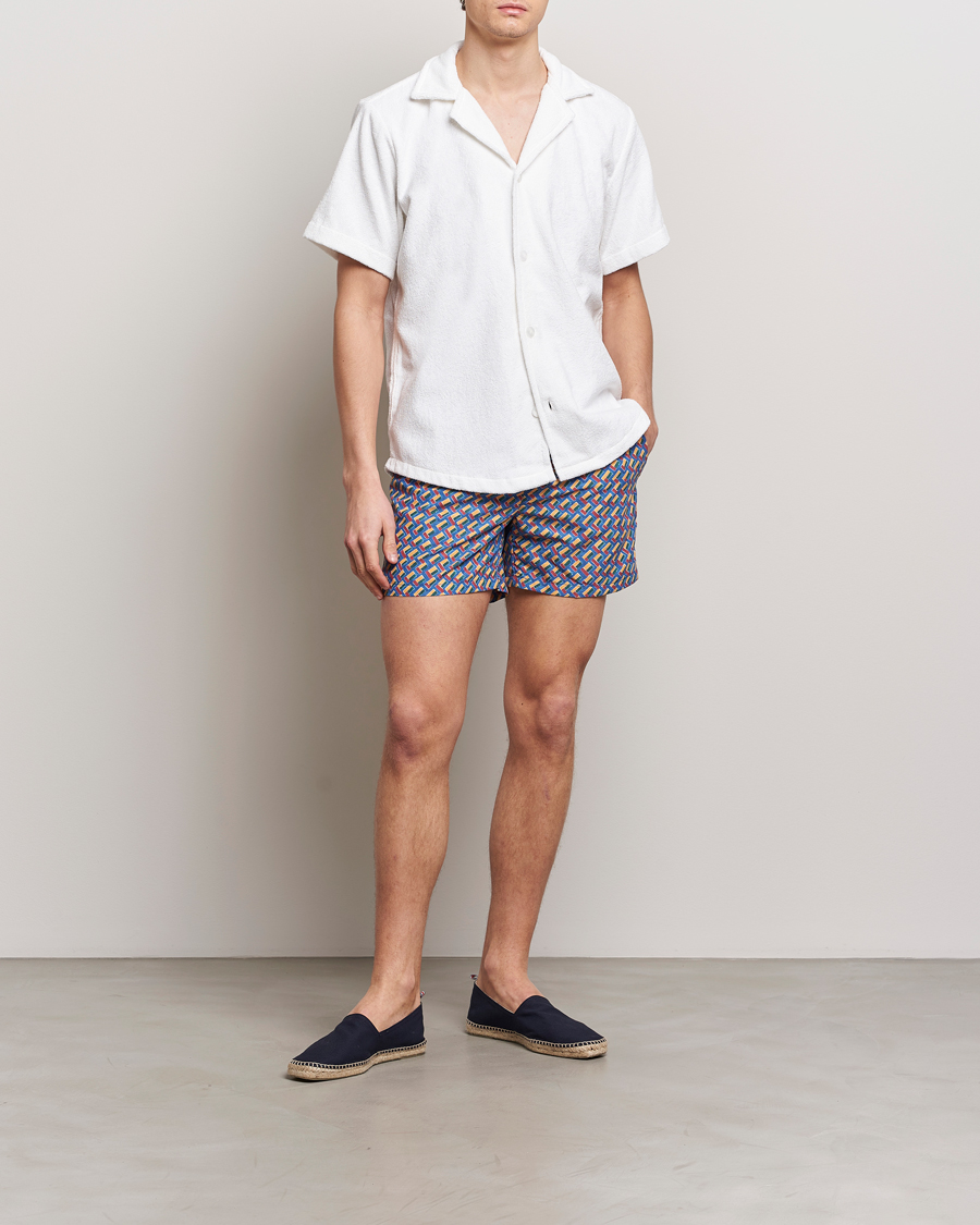 Herren | Badehosen | Ripa Ripa | Meandro Printed Swimshorts Blue