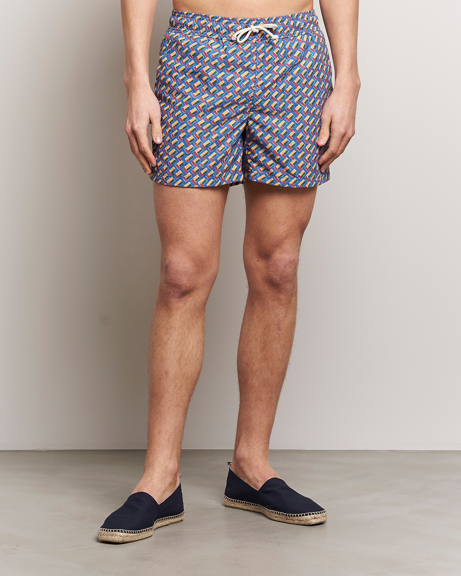 Herren | Badehosen | Ripa Ripa | Meandro Printed Swimshorts Blue