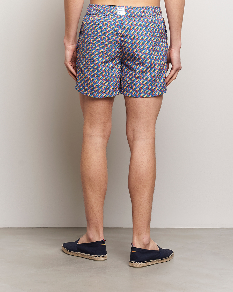 Herren | Badehosen | Ripa Ripa | Meandro Printed Swimshorts Blue
