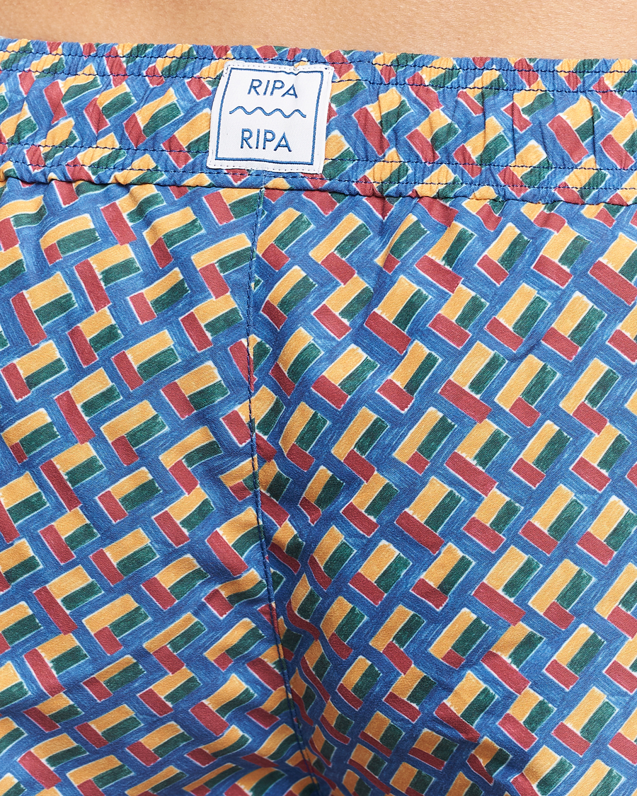 Herren | Badehosen | Ripa Ripa | Meandro Printed Swimshorts Blue