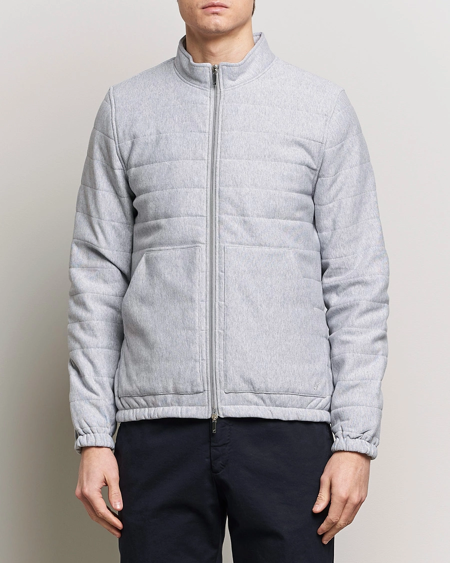 Herren | Treue-Rabatt für Stammkunden | Stenströms | Cotton Collage Zip Jacket Grey