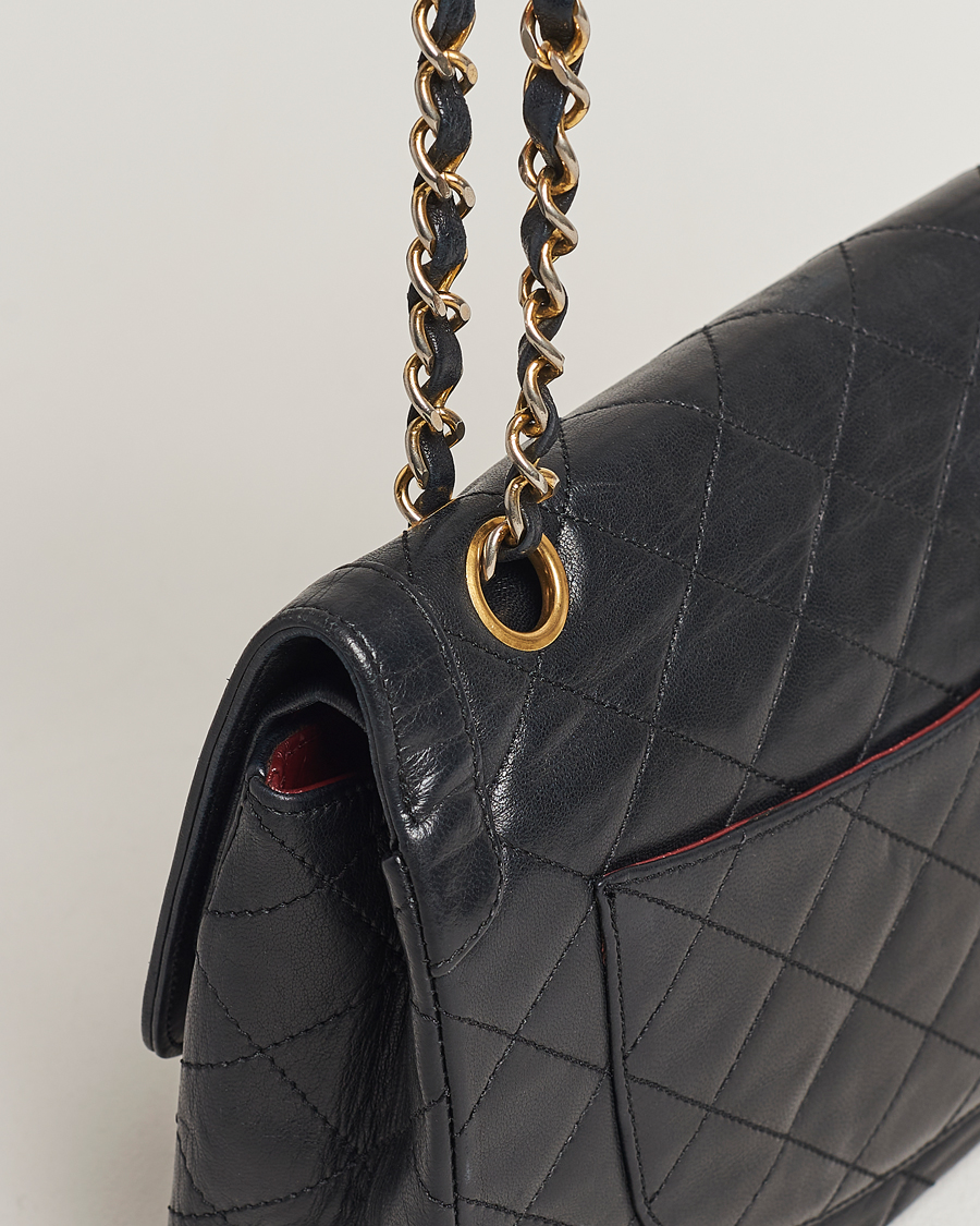 Chanel Pre Owned Matelasse Double Flap Bag Black bei Care of Carl