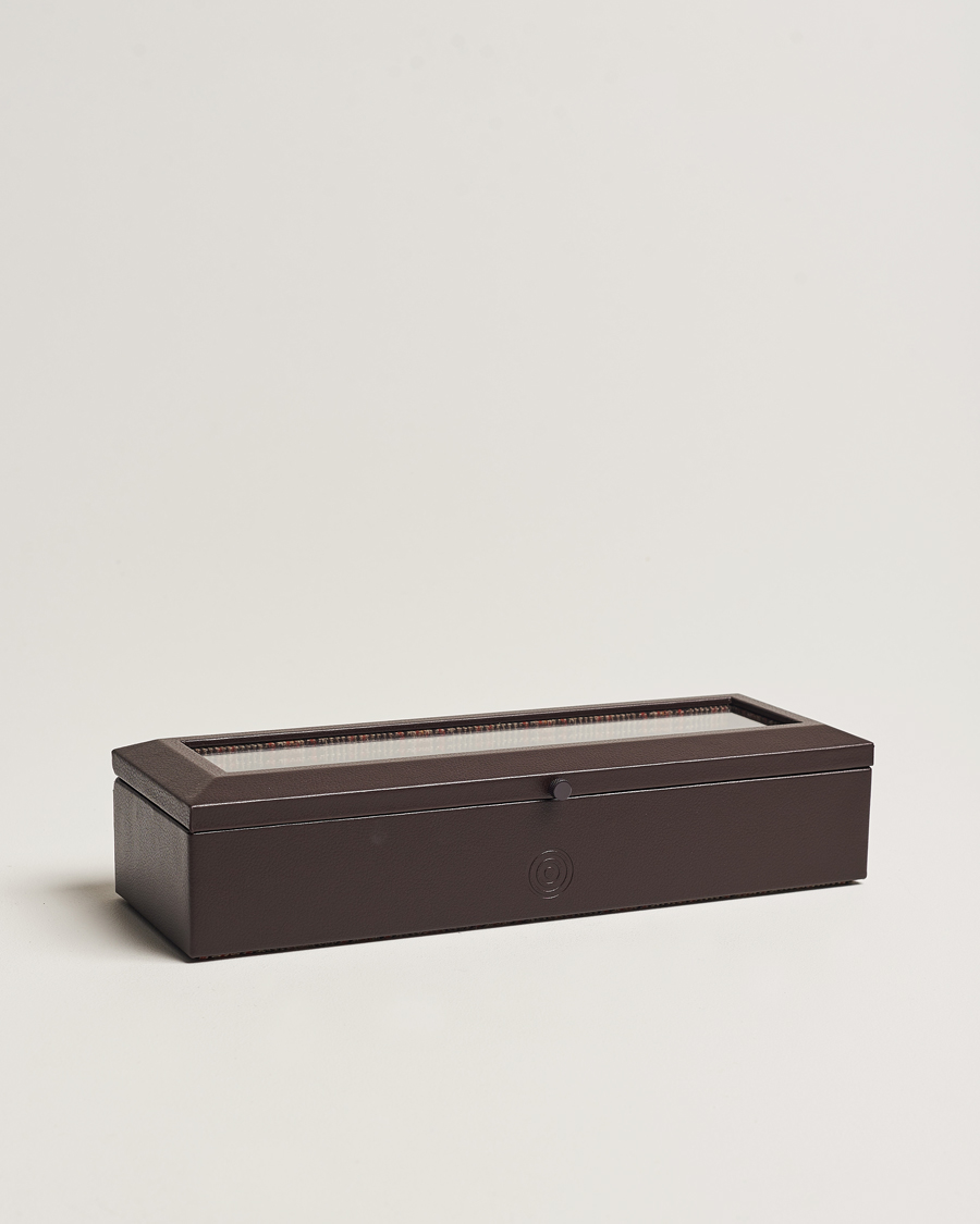 Herren | WOLF WM Brown 5 Piece Watch Box Tweed Brown | WOLF | WM Brown 5 Piece Watch Box Tweed Brown