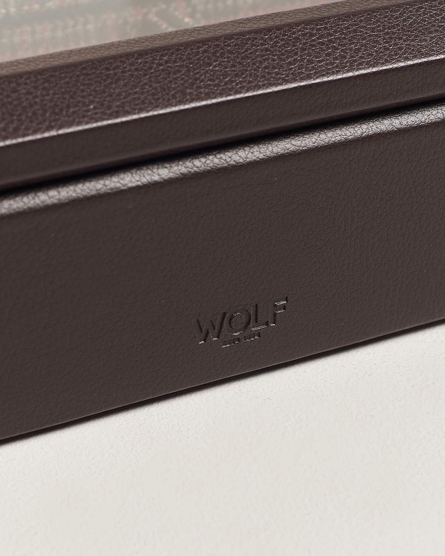 Herren | WOLF WM Brown 5 Piece Watch Box Tweed Brown | WOLF | WM Brown 5 Piece Watch Box Tweed Brown