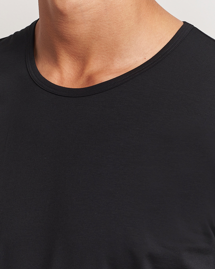 Herren | T-Shirts | Zimmerli of Switzerland | Pure Comfort Crew Neck T-shirt Black