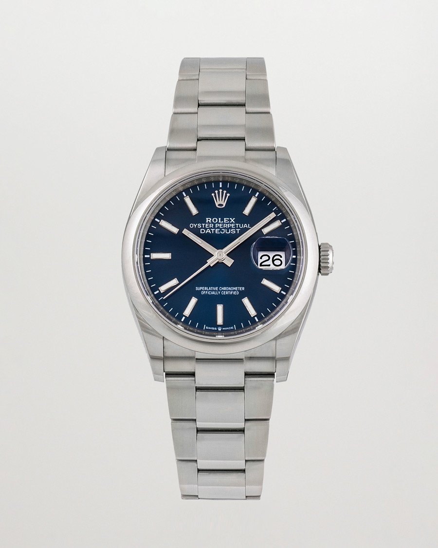 Herren | Rolex Pre-Owned Datejust Blue 126200 Silver | Rolex Pre-Owned | Datejust Blue 126200 Silver