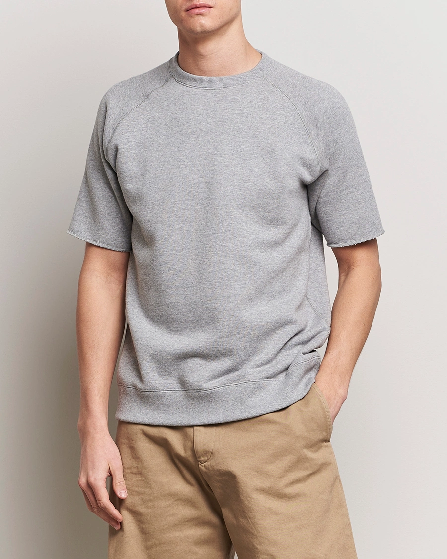 Herr | T-Shirts | BEAMS PLUS | Cut Off Sweatshirt Light Grey