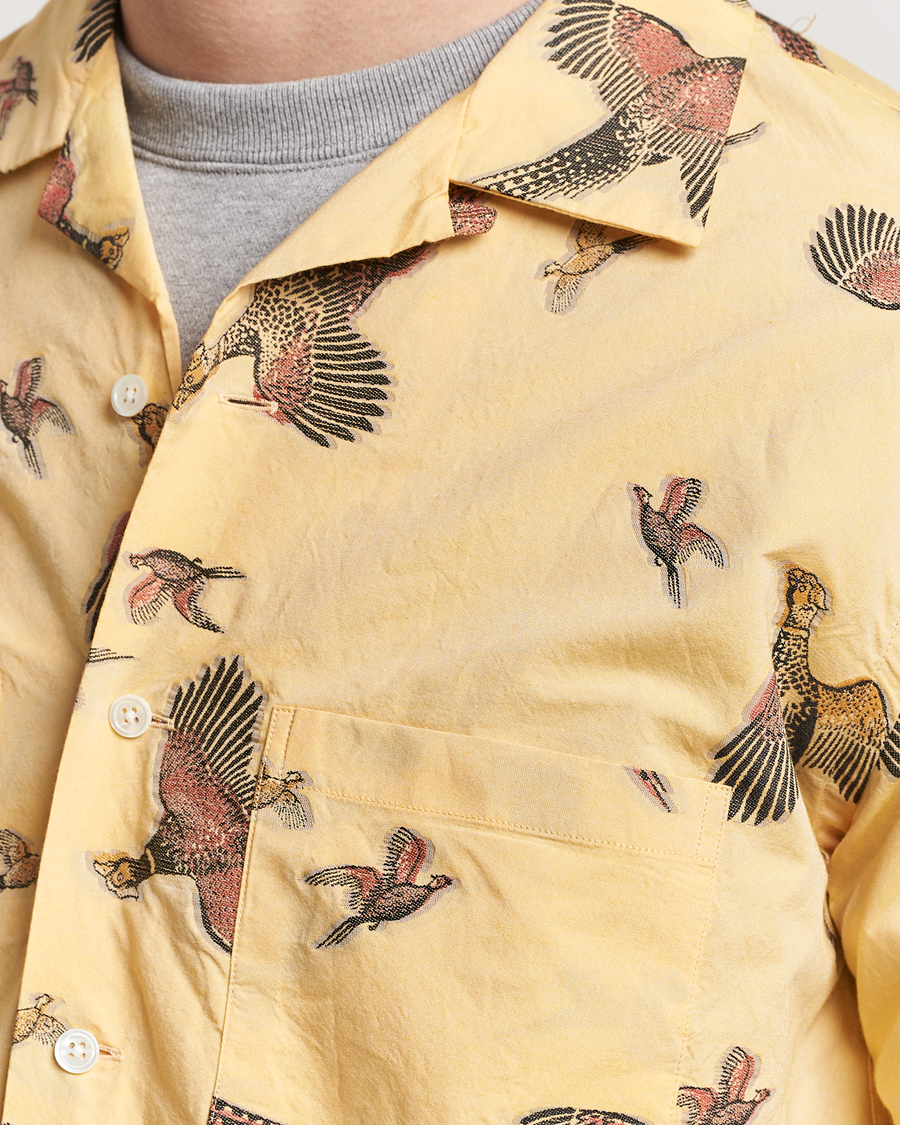 Herren | Hemden | BEAMS PLUS | Duck Jacquard Camp Collar Shirt Yellow