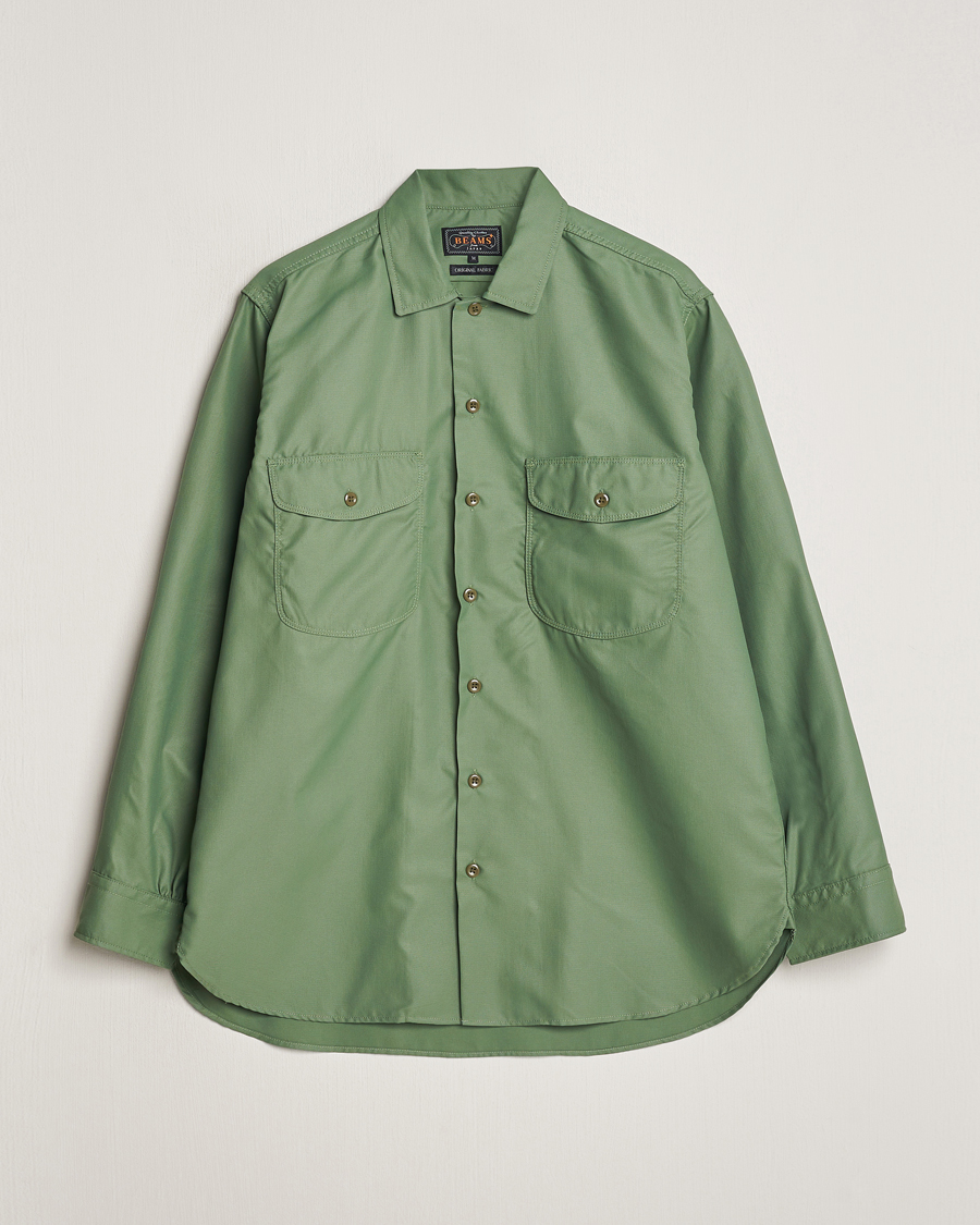Herren | Hemden | BEAMS PLUS | Work Micro Nylon Overshirt Olive