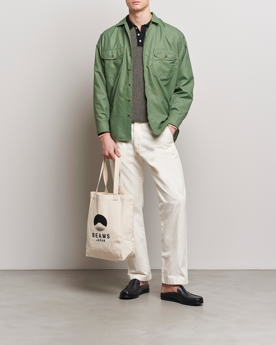 Herren | Hemden | BEAMS PLUS | Work Micro Nylon Overshirt Olive