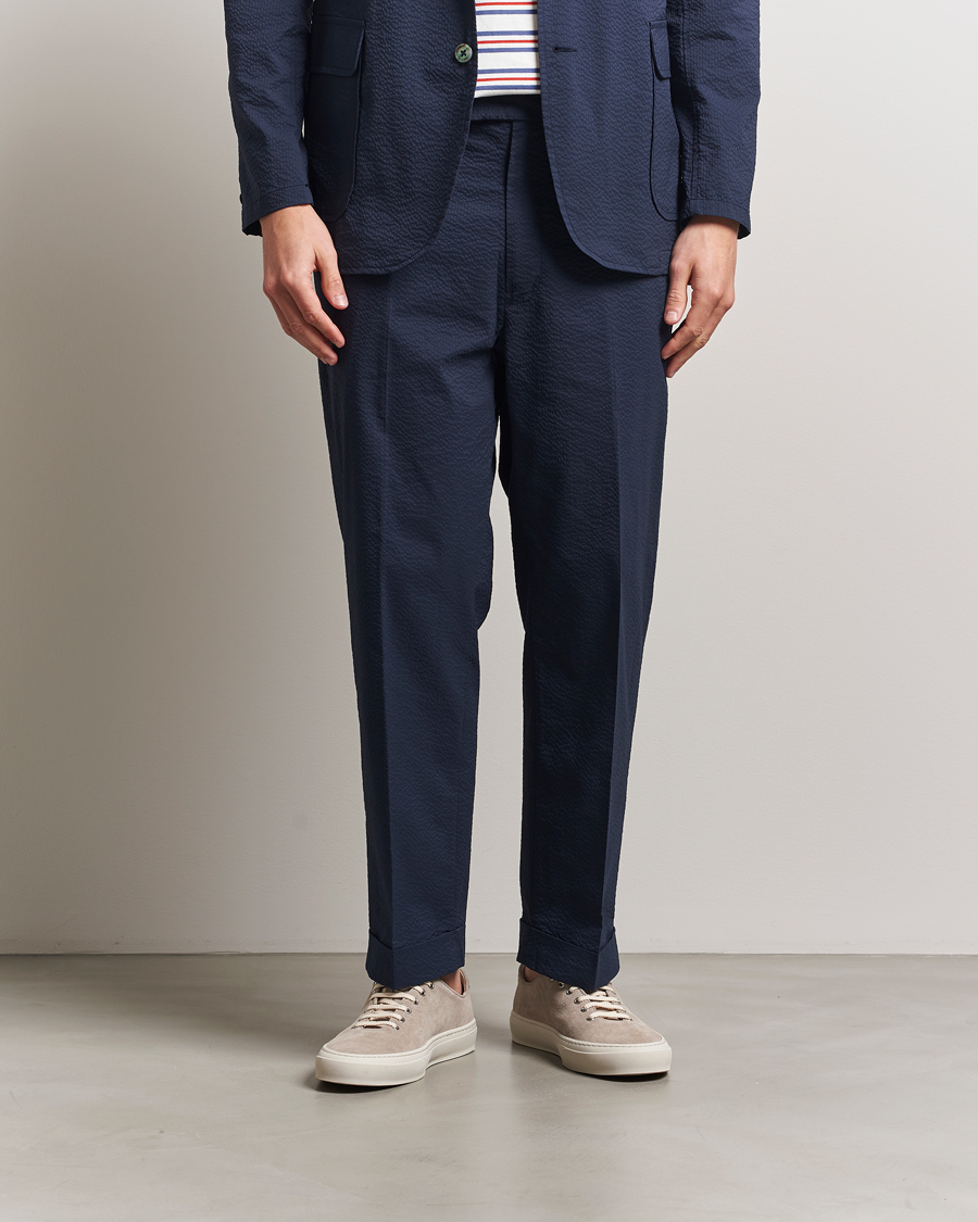 Herren | Hosen | BEAMS PLUS | Seersucker Ivy Trousers Navy