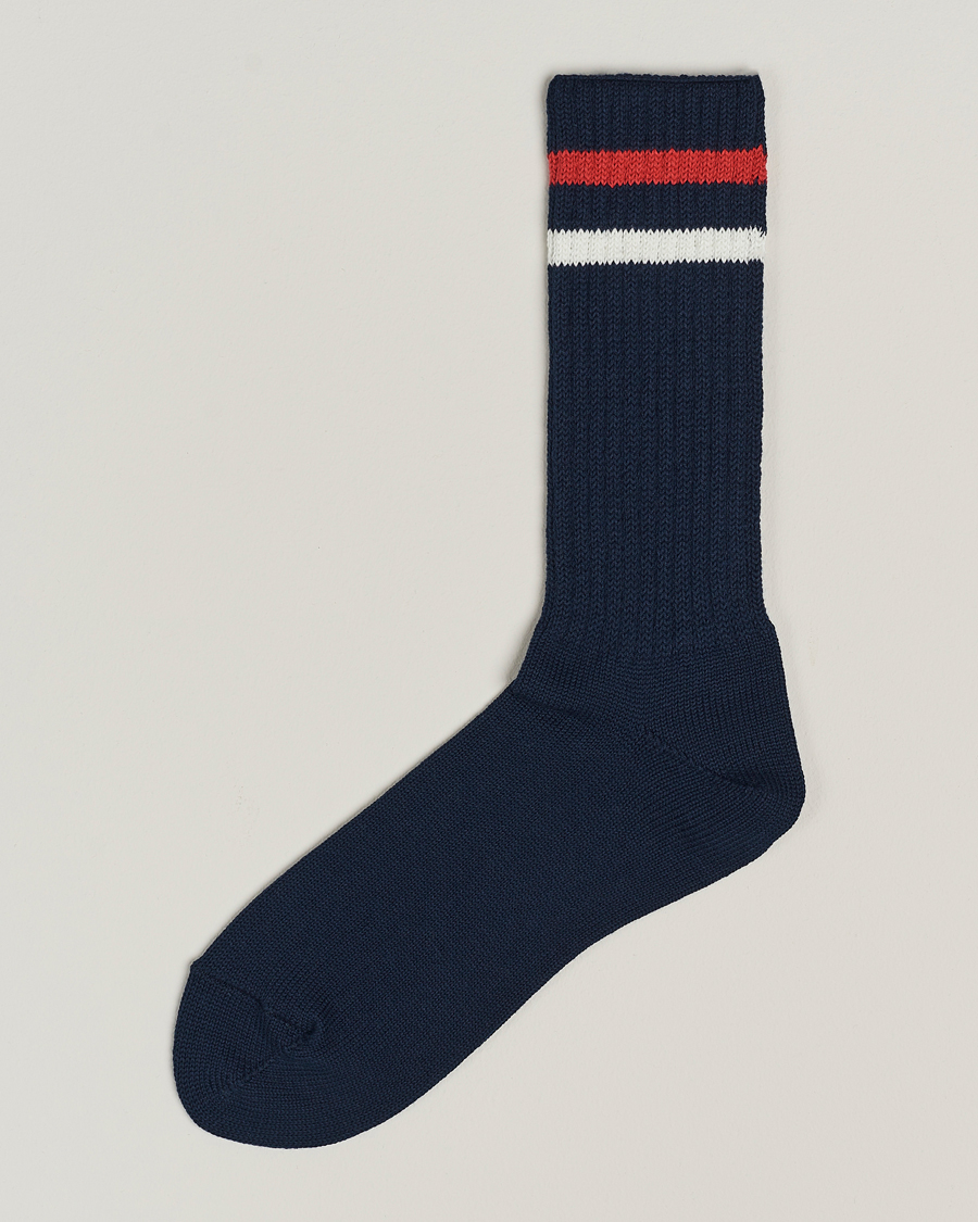Herren | Unterwäsche | BEAMS PLUS | Schoolboy Socks Navy/Red