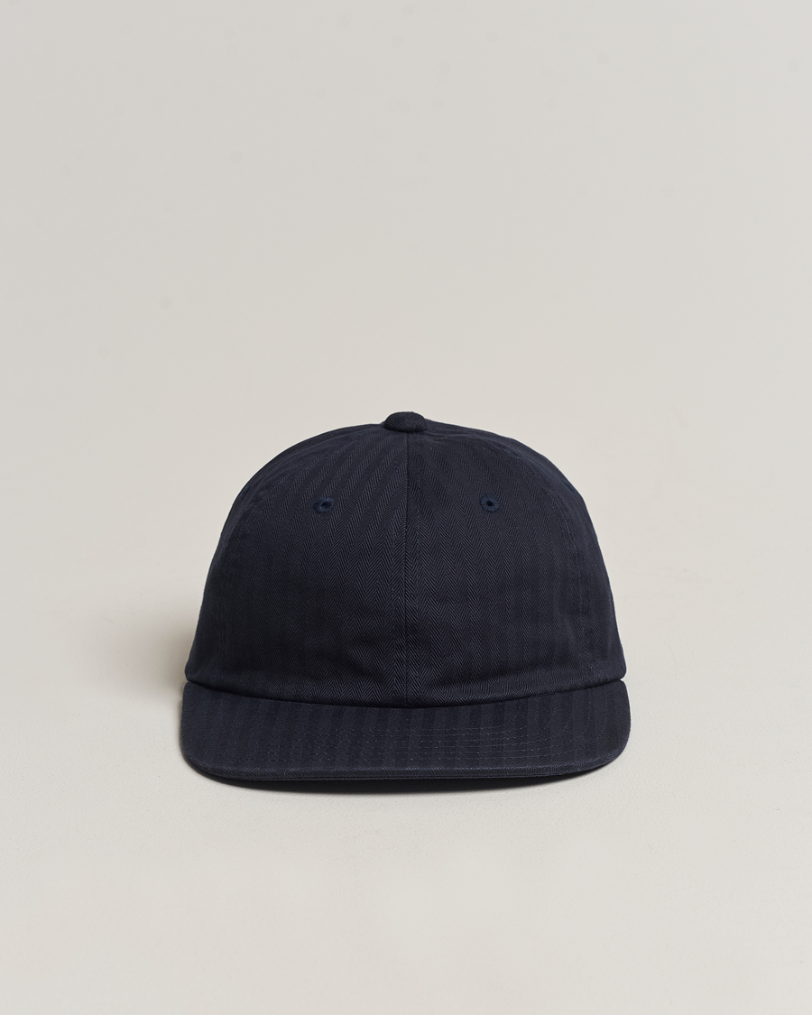 Herren | BEAMS PLUS 6 Panel Herringbone Cap Navy | BEAMS PLUS | 6 Panel Herringbone Cap Navy