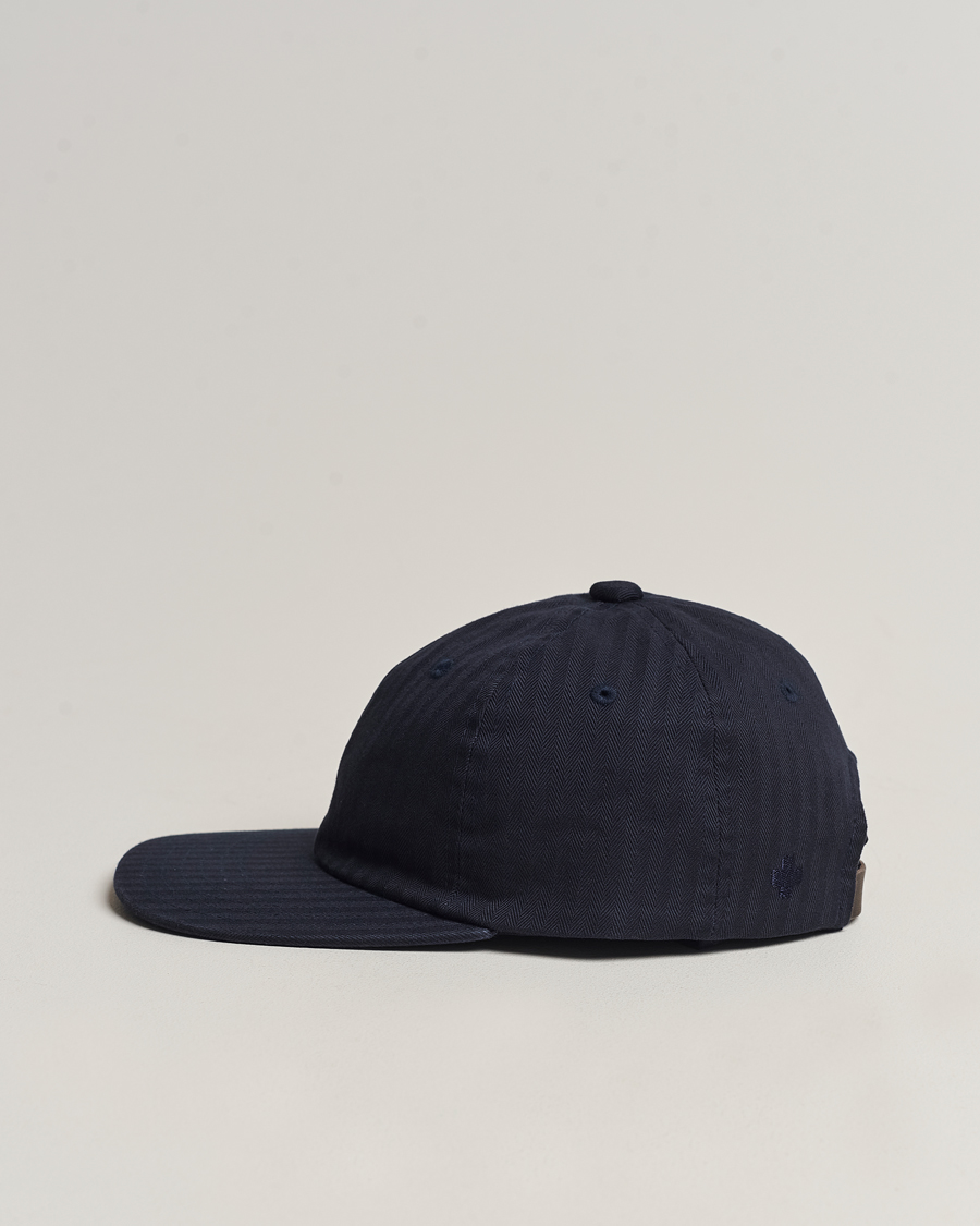Herren | BEAMS PLUS 6 Panel Herringbone Cap Navy | BEAMS PLUS | 6 Panel Herringbone Cap Navy