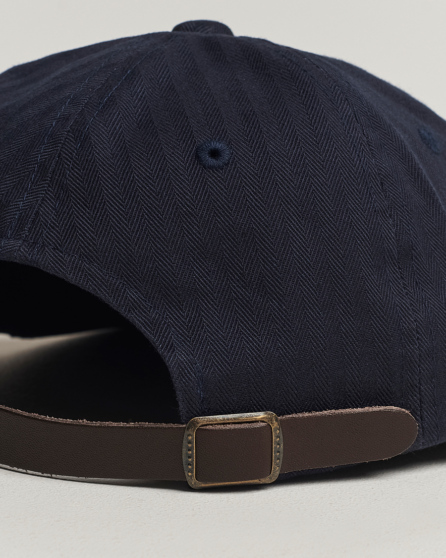 Herren | BEAMS PLUS 6 Panel Herringbone Cap Navy | BEAMS PLUS | 6 Panel Herringbone Cap Navy