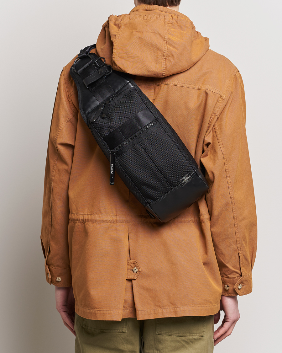 Herren | Schultertaschen | Porter-Yoshida & Co. | Heat Sling Shoulder Bag Black