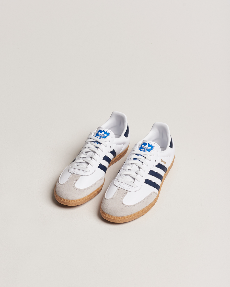 Herren | Wildlederschuhe | adidas Originals | Samba OG Sneaker White/Navy