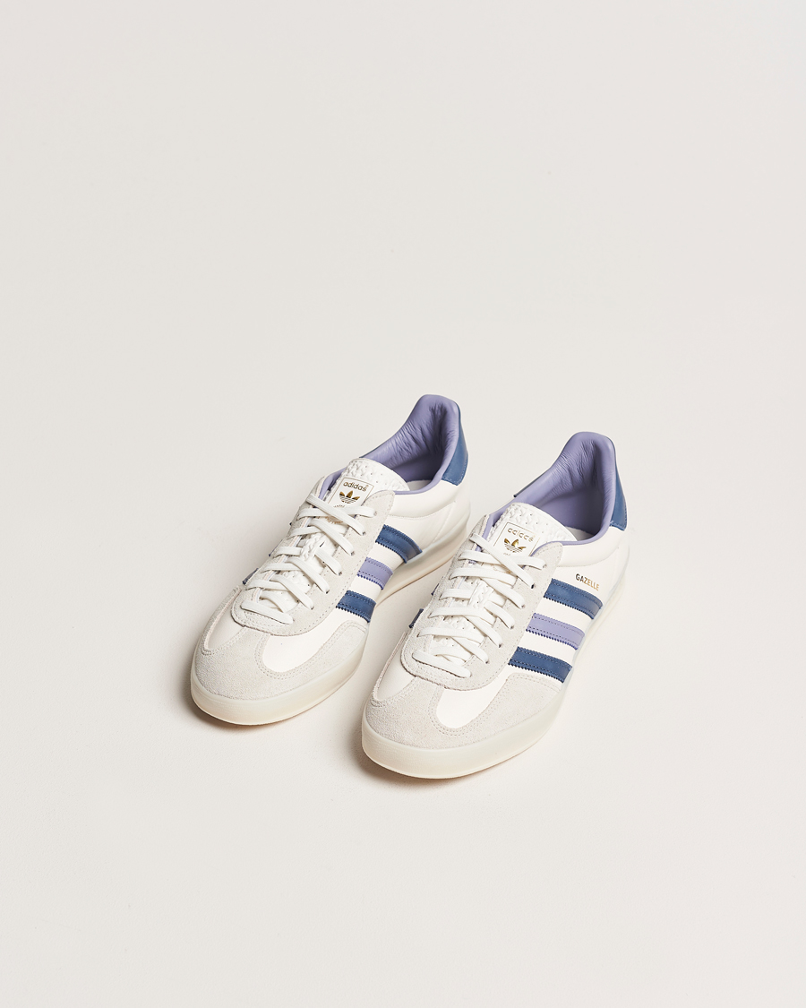 Herren | Weiße Sneakers | adidas Originals | Gazelle Indoor Sneaker White/Blue