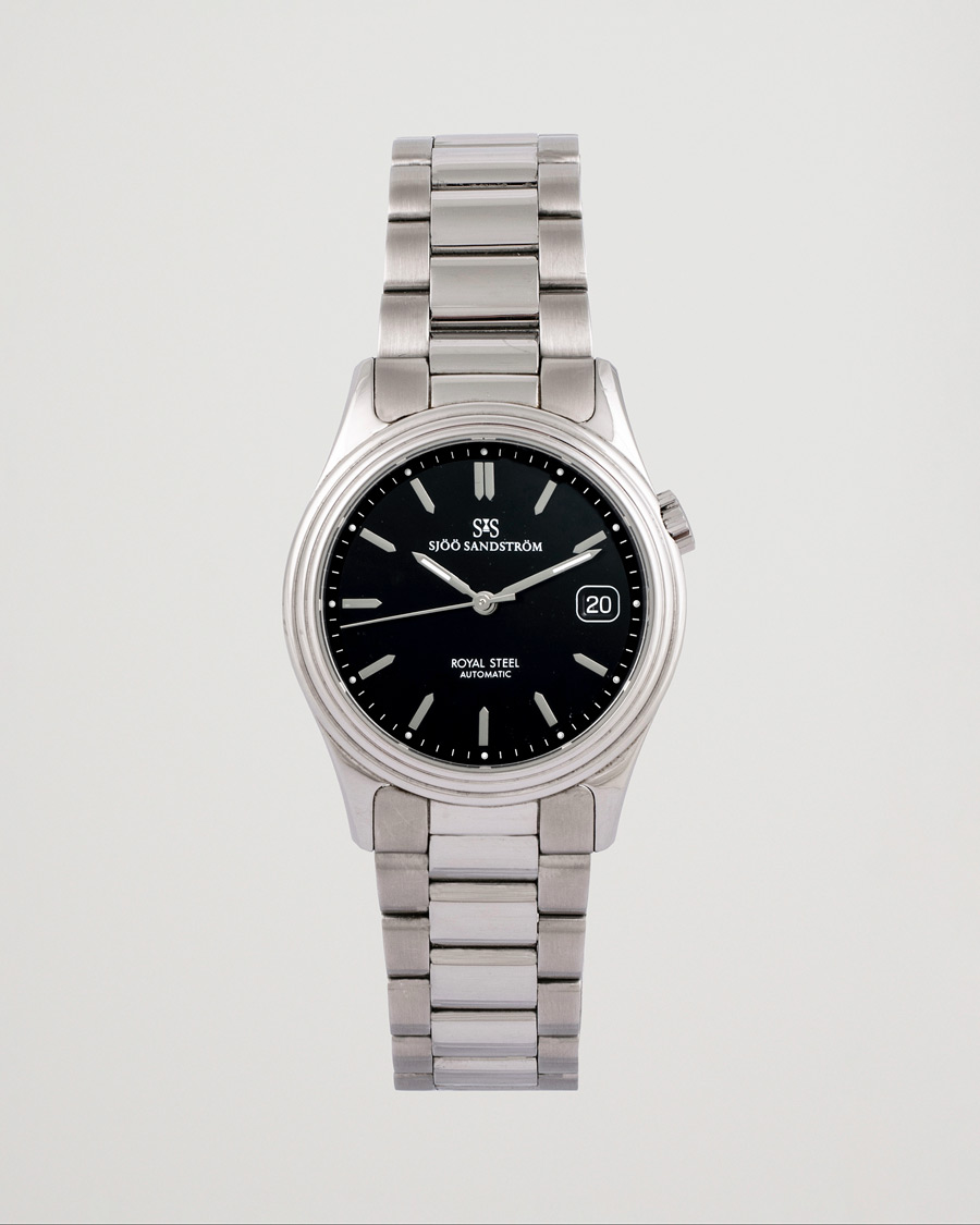 Herren | Sjöö Sandström Pre-Owned Royal Steel Classic 36mm 1636-1 Silver | Sjöö Sandström Pre-Owned | Royal Steel Classic 36mm 1636-1 Silver