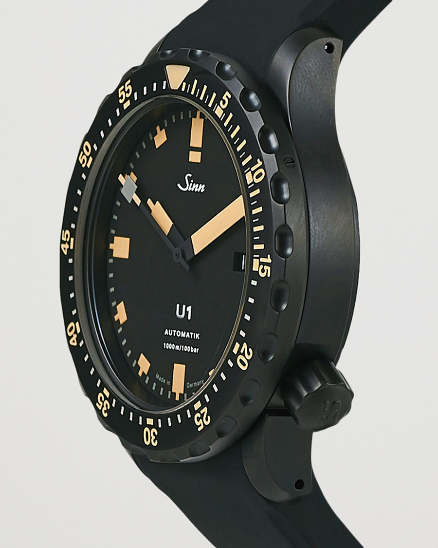 Gebraucht | Pre-Owned & Vintage Watches | Sinn Pre-Owned | U1 Black Hard Coating Diving Watch Silver