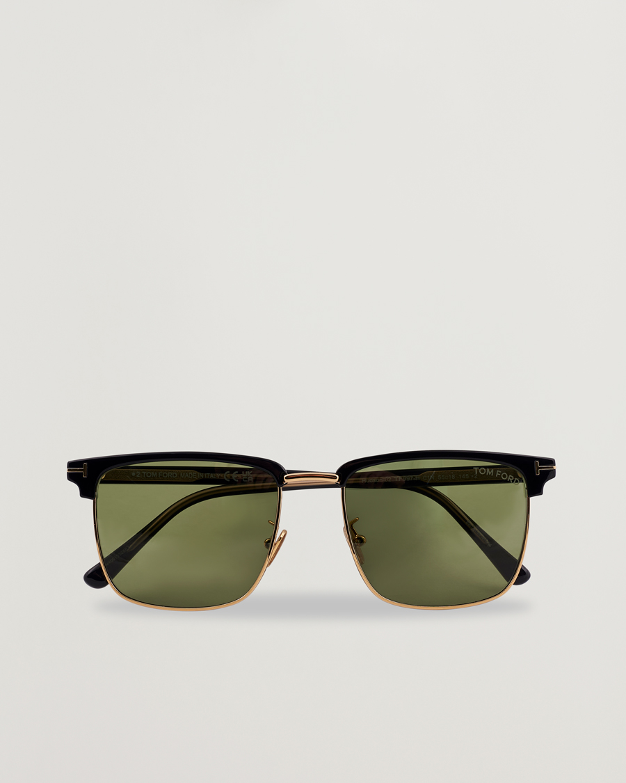Herren | Sonnenbrillen | Tom Ford | Hudson FT0997-H Metal Sunglasses Black/Green