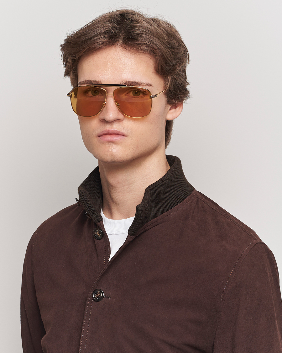 Herr | Accessoarer | Tom Ford | Jaden FT1017 Metal Sunglasses Gold/Brown