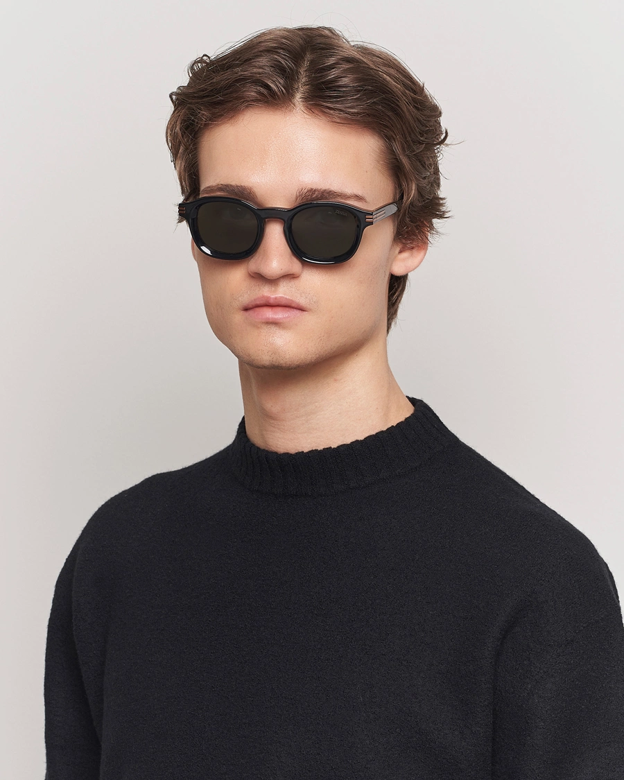 Herren | Italian Department | Zegna | EZ0229 Sunglasses Black/Green