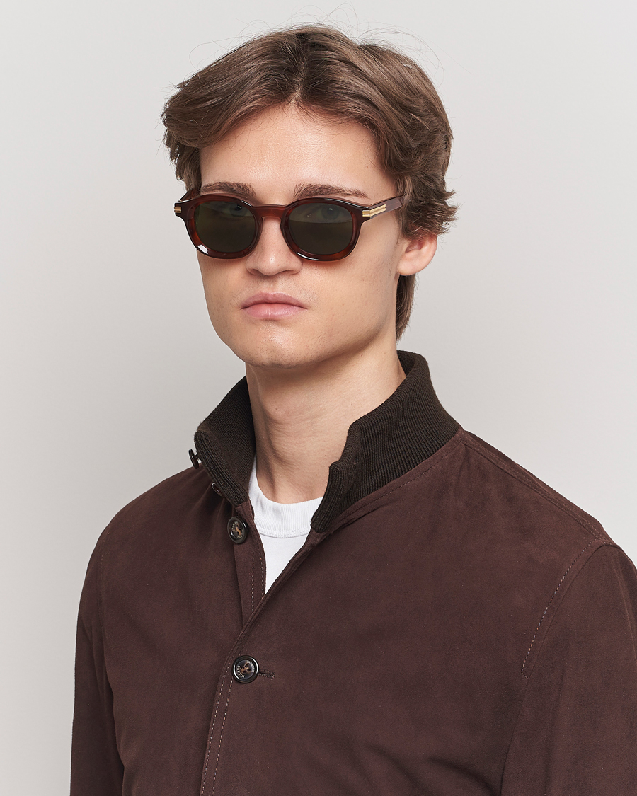 Herren | Sonnenbrillen | Zegna | EZ0229 Sunglasses Dark Havana/Green