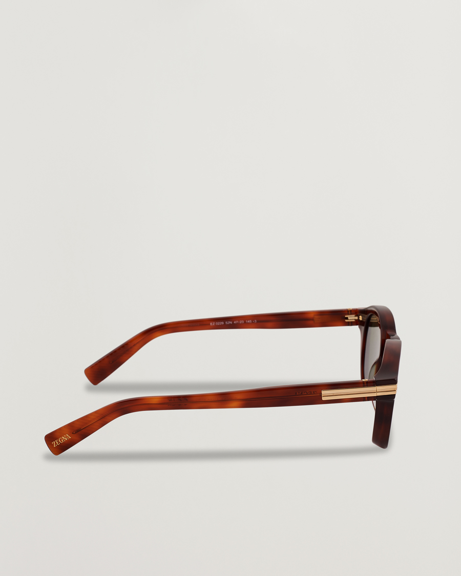 Herren | Sonnenbrillen | Zegna | EZ0229 Sunglasses Dark Havana/Green