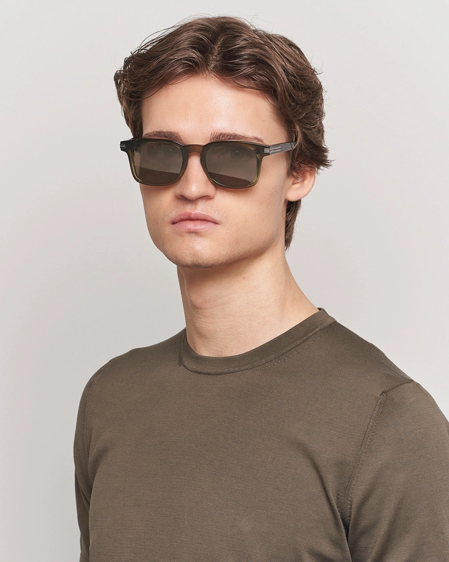 Men | Luxury Brands | Zegna | EZ0230 Sunglasses Dark Green/Roviex