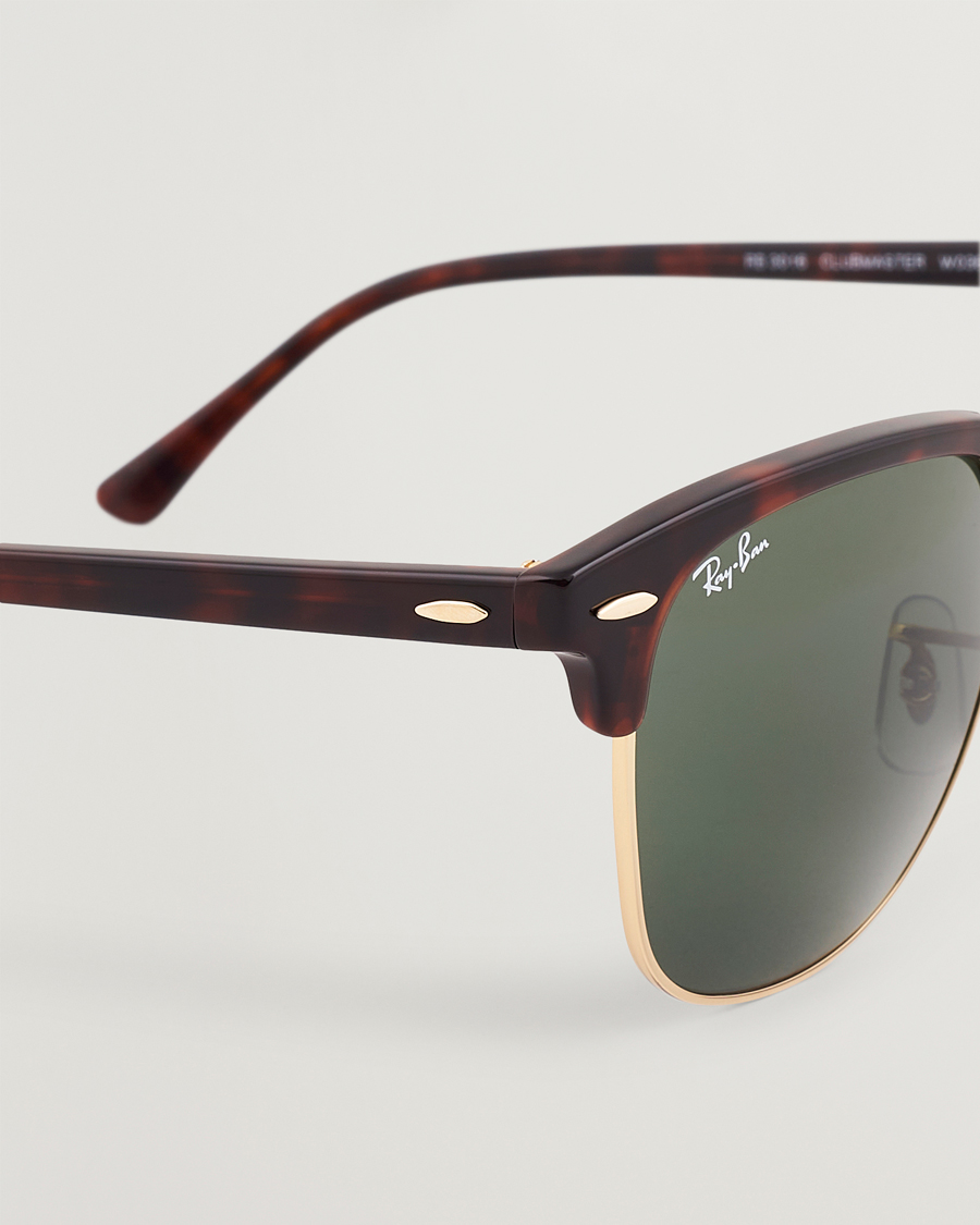 Herren | Sonnenbrillen | Ray-Ban | Clubmaster Sunglasses Mock Tortoise/Crystal Green