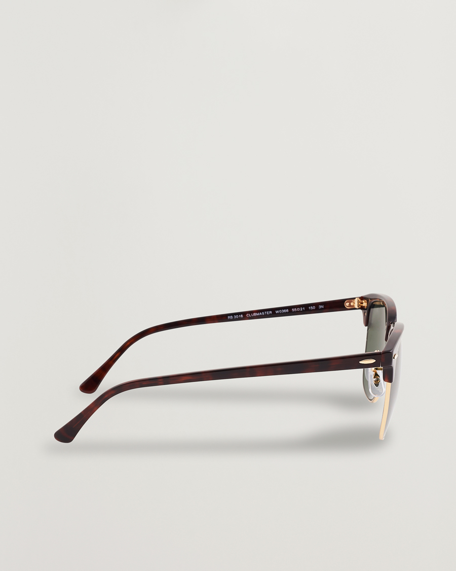Herren | Sonnenbrillen | Ray-Ban | Clubmaster Sunglasses Mock Tortoise/Crystal Green
