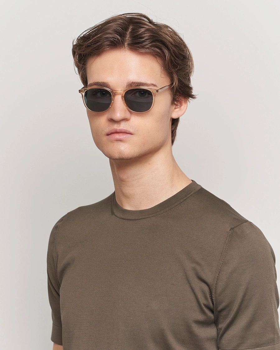 Herr | Accessoarer | Garrett Leight | Kinney 49 Sunglasses Transparent/Blue