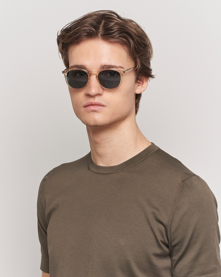 Herren | Garrett Leight | Garrett Leight | Kinney 49 Sunglasses Transparent/Blue