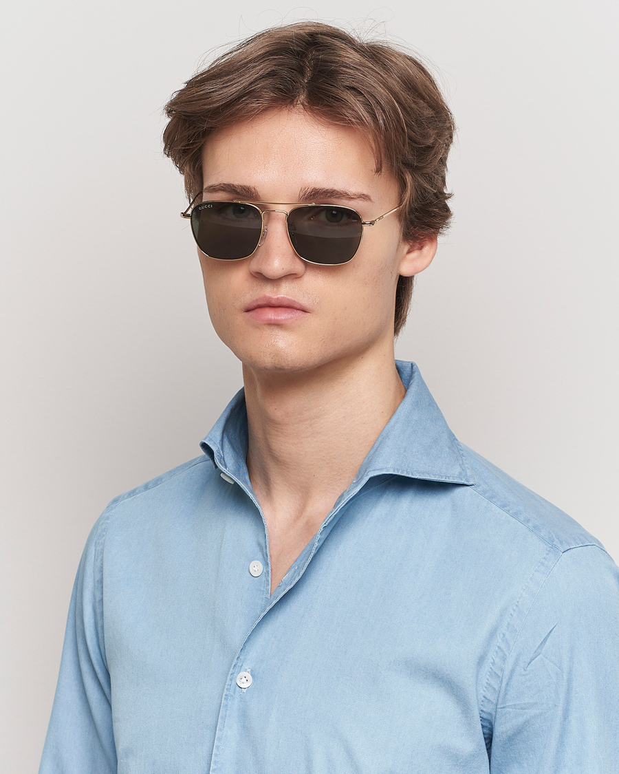Herren | Gucci GG1183S Sunglasses Gold | Gucci | GG1183S Sunglasses Gold